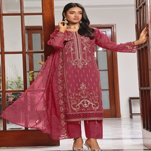 Salwar Kameez Pakistaní para Mujer, Bin Hameed RINA, Tela de Chifón, Bordado Étnico, Diseño Moderno, Ropa de Fiesta, Temporada de Bodas - Product Image 4