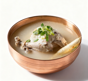 Sopa de pollo Samgyetang Ginseng coreana instantánea auténtica cocina tradicional a base de hierbas bolsa de comida lista sopa de salud y bienestar - Product Image 1