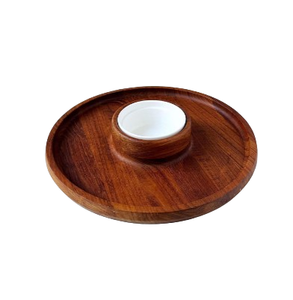 Bandeja de Madera para Salsas y Aperitivos, Forma de Flor, Plato de Servir para Cocina, Estilo Moderno de Mediados de Siglo, Plato para Fiestas, Decoración para Casa de Playa - Product Image 2