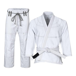100% coton noir BJJ Gi broderie personnalisée poignets renforcés pantalon personnalisé Jiu Jitsu Kimono formation BJJ Gi - Product Image 4
