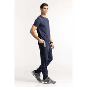 เสื้อยืดฟิตเนสเนื้อผ้าถักสีน้ำเงิน รุ่น AW-TS24-006 ทรงหลวม พิมพ์ลายสกรีน สีพื้น ย้อมสี พิมพ์ลาย เสื้อยืดน้ำหนักมาก บีบอัด - Product Image 5