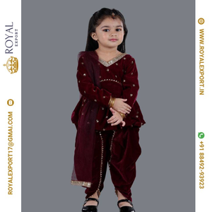 Dernier superhit broderie velours Kediya avec Dhoti avec Net Dupatta Collection fabricant par Royal Export à Surat Gujarat - Product Image 4