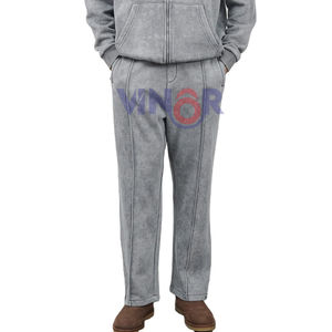 Survêtements personnalisés en molleton délavé à l'acide pour hommes, confortables, respirants, survêtement délavé à l'acide pour hommes, séchage rapide, survêtement pour hommes, logo personnalisé OEM - Product Image 5