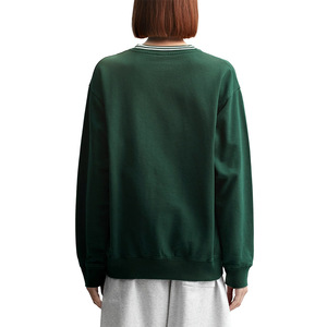 Sudadera de manga larga de gran tamaño para mujer, insignia de lavado ácido, logotipo personalizado, Sudadera con capucha de invierno informal holgada, forro polar de algodón 100% - Product Image 3