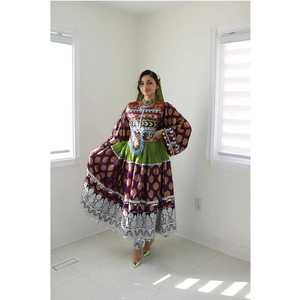 Dernier design 2025, robe longue maxi style afghan, tenue de culture afghane élégante, ensemble de robe avec broderie, logo imprimé, robe respirante - Product Image 5