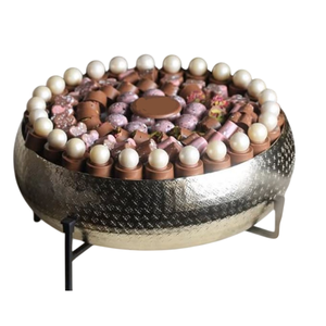 Cuenco para servir dulces de Metal hecho a mano, soporte para postres, cuenco redondo de Chocolate de Metal de calidad Premium para decoración del hogar o mesa de comedor - Product Image 4