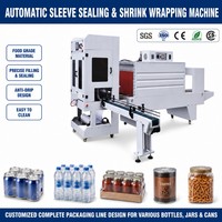 Nouvelle conception de machine automatique de scellage, de découpe et de rétrécissement électrique pour les boîtes de conserve et les bouteilles alimentaires avec moteur