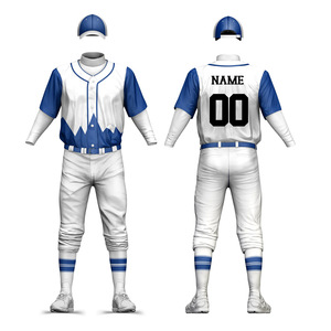 2025 Wholesale Men <b>Baseball</b> Uniform Custom Team Outfit Full <b>Set</b> Quick Dry Fabric Sublimated Sportswear OEM Manufacturer - Product Image 2