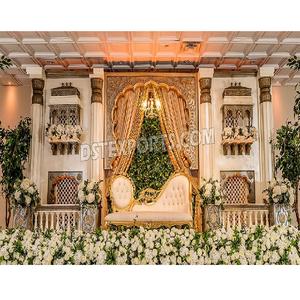 Decoración de recepción de boda contemporánea fondos de escenario gran recepción de boda decoración de escenario Calgary último escenario de boda de Bollywood - Product Image 1