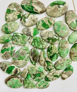 Variscita verde natural de alta calidad, cabujón de forma libre, suelta Sami piedra preciosa, directo del fabricante - Product Image 4