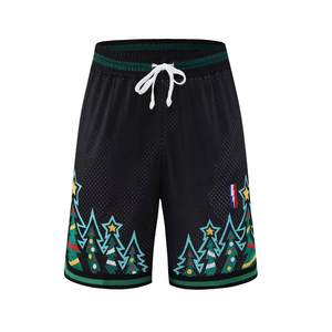 Short en maille sublimé de haute qualité fabriqué en usine sur mesure Short de basket-ball entraînement Fitness Gym confort ceinture élastique Short décontracté - Product Image 3