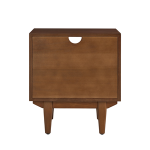 Solid Wood Bedside <b>Table</b> with Drawer and Open <b>Shelf</b> Modern Scandinavian Nightstand for Bedroom Hotel Apartment - Product Image 4