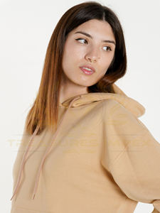 เสื้อฮู้ดครอปผู้หญิงคุณภาพสูงสำหรับฤดูหนาว แขนยาว ผ้าฝ้ายฟลีซ มีเชือกผูก โลโก้ปัก ระบายอากาศได้ดี ซับเหงื่อ - Product Image 6