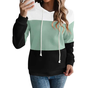 Sudadera con capucha larga transpirable de bloque de color grueso Unisex de peso pesado 2025/Sudadera con capucha elegante de hombro caído con logotipo personalizado de gran tamaño - Product Image 1