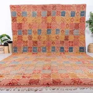 พรมโมร็อกโกแท้ ทำมือจากขนสัตว์ ลายเบอร์เบอร์แบบดั้งเดิม สไตล์วินเทจและโมเดิร์น สำหรับตกแต่งบ้าน - Product Image 1