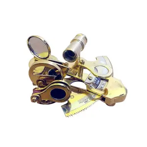 ใหม่ทองเหลืองเงาเดินเรือ Sextant มารีนิตี้สไตล์เก่าวินเทจ Maritime ทองเหลืองแข็ง Sextant พร้อมกล่องของขวัญแก้วไม้ - Product Image 2
