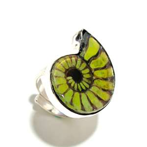 แหวนเงินสเตอร์ลิง925คลาสสิกสำหรับคริสเตียนแหวนหมั้นและวันครบรอบปีของชาวคริสต์แหวนแฟนซีแอมโมไนต์สีเหลือง - Product Image 2