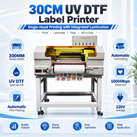 Nouvelle imprimante UV DTF DX7 A3 30CM 3D pour étiquettes en silicone TPU pour vêtements, transfert thermique, logos en relief, rouleau à rouleau