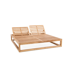 maldives sunbed teak <b>wood</b> outdoor double size - Product Image 1
