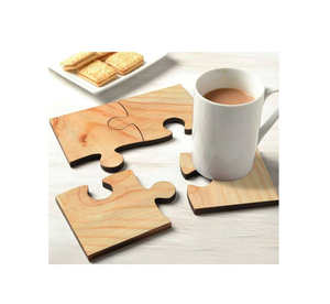Personalizado sublimación rompecabezas posavasos hecho a mano nuevo diseño único al por mayor rompecabezas corcho posavasos - Product Image 4