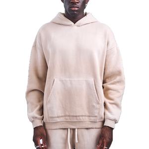 Personnalisé Hiver Solide Doublé Hoodies Hommes 100% Coton Lourd GSM Luxe Qualité Numérique Impression Surdimensionné Streetwear Pull pour - Product Image 1