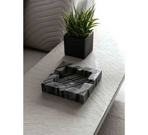 Elegant Premium <b>Marble</b> Ashtray Customizable for Indoor Outdoor Use Modern Design Polished Waterproof Surface Exteriors Gyms - Product Image 1