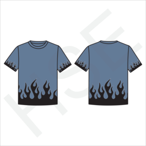 T-shirt streetwear pour homme avec imprimé flamme, t-shirt graphique surdimensionné pour la mode décontractée - Product Image 5