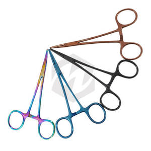 Halsted Mosquito Forceps 4,75 "Recta Hemostato Quirúrgico Abrazadera Color Recubierto Bloqueo Dental Uso Veterinario Instrumentos Médicos - Product Image 6