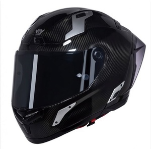 Casco de Motocicleta Integral de Fibra de Carbono – Casco de Carreras Aerodinámico Estilo Depredador con Doble Visor y Carcasa de Carbono, Equipo de Seguridad - Product Image 2