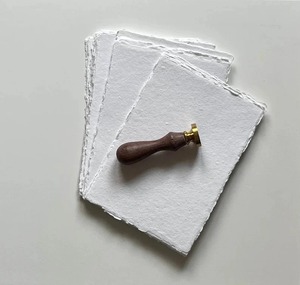 Giấy mời đám cưới nghệ thuật giấy trắng deckle cạnh giấy mời - Product Image 2