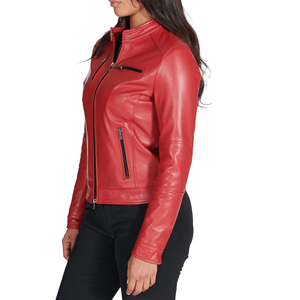 Chaquetas de moda de cuero para mujer de último diseño de calidad superior 2025, gran oferta, chaquetas de moda de cuero genuino personalizadas para mujer - Product Image 3