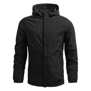 Veste coupe-vent imperméable à fermeture éclair avec logo personnalisé, veste de pêche en plein air pour hommes - Product Image 4