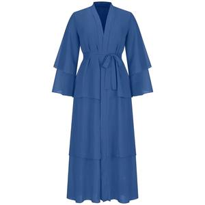 Vêtements islamiques confortables de couleur unie pour femmes musulmanes, robe personnalisée de haute qualité, abaya pour femmes à vendre - Product Image 1