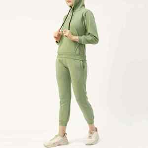 Best Price Women's High Quality Hooded <b>Track</b> <b>Suit</b> Custom Design with Solid Pattern and Your Logo Top Material - Product Image 5