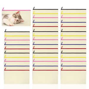 Sacs à cosmétiques en toile de coton personnalisés écologiques en gros, grande capacité, réutilisables, poignée souple, pliables - Product Image 2