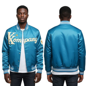 Chaqueta Bomber Vintage de Lona Casual para Hombre, Invierno 2025, MOQ, Cortavientos, Chaqueta Universitaria Bordada de Poliéster - Product Image 6