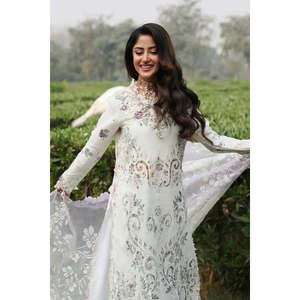 Sardinia TALES of PETALS Luxury Lawn'26 Élégant Col Montant Cloud Whisper-TC-1632 - Product Image 3