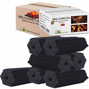 แนวโน้มผู้ซื้อในยุโรปและอินโดนีเซียในโรงงาน5กก. เถ้าสีขาวเผาไหม้นานบาร์บีคิว briquettes ทำจากเปลือกมะพร้าว - Product Image 3