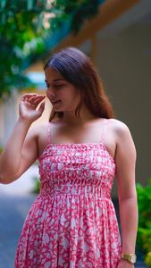 Women's Floral Hand Block Print Cotton Linen Maxi Dress Y2K Style Sustainable and Breathable Dress for Parties - Product Image 4