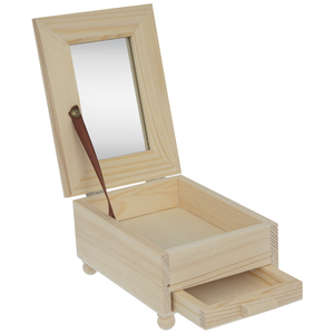 Vente en gros boîtes rectangulaires en bois non finies, nouveau stockage en bois, présentoir de bijoux, de fleurs, boîtes en bois pour cadeau, couvercle à charnière - Product Image 6