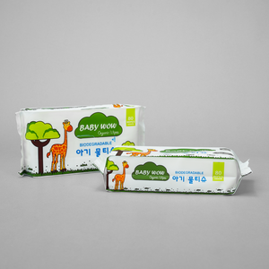 Baby Wow-Lingettes humides en tissu non tissé, lingettes nettoyantes compactes et écologiques pour bébés, 80 pièces - Product Image 3