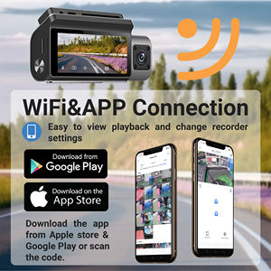 Caméra embarquée Carlover 4K <span class=keywords><strong>Fisheye</strong></span> 3 canaux, caméra embarquée 4K AI pour voiture, caméra embarquée 3 canaux 5G WIFI, caméra embarquée 4K+1K+1K pour voiture - Product Image 4