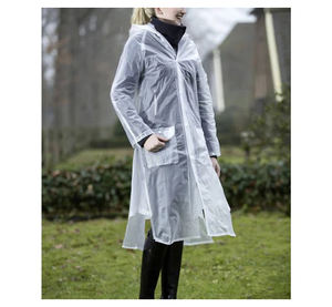 Chaqueta de lluvia impermeable larga ecuestre de alta calidad para mujer, chaqueta de lluvia para mujer, chaqueta de lluvia larga con doble bolsillo para jinete - Product Image 1