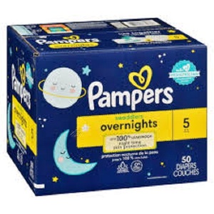 Pañales desechables Pampers Swaddlers Overnights unisex para la noche, tamaño 5, 84 unidades, prevención de fugas 3D, suaves y transpirables. - Product Image 4