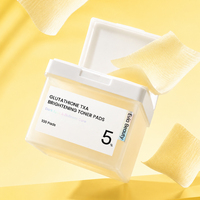 OEM ODM Marque Privée Tampons Tonifiants Éclaircissants au Glutathion et TXA pour les Taches Brunes et la Peau Terne, Tampons Faciaux Double Face 100 pièces
