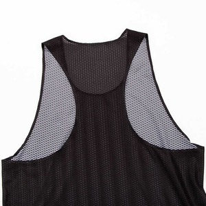 เสื้อกล้ามออกกำลังกายผ้าไนลอนสแปนเด็กซ์แขนกุดสำหรับผู้ชายเสื้อออกกำลังกายพิมพ์ลายโลโก้พิมพ์ซับลิเมชัน - Product Image 3