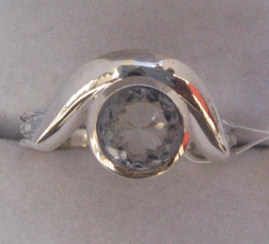 Bague pour homme Shah Gems en argent sterling 925 avec améthyste rose naturelle et topaze, pierre taillée/cabochon en platine pour un usage quotidien - Product Image 1