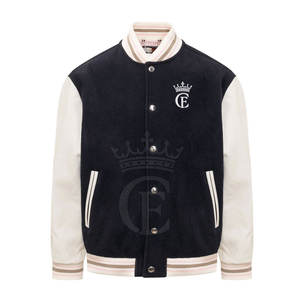 Chaquetas Letterman Personalizadas con Logotipo Estampado para Hombre, 100% Algodón, Cuello Alto, Transpirables, de Secado Rápido, Nueva Llegada - Product Image 1