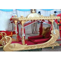 Maharani Palanquin/Palki de Mariage Professionnel Moderne de Luxe pour l'Entrée de la Mariée, Doli Nuptial Royal en Bois Sculpté Durable pour Mariage Sydney