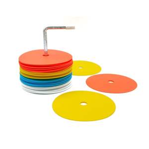 Équipement d'agilité de football de vente chaude marqueur en caoutchouc rond de 6 "avec marqueur de sport plat de trou - Product Image 1